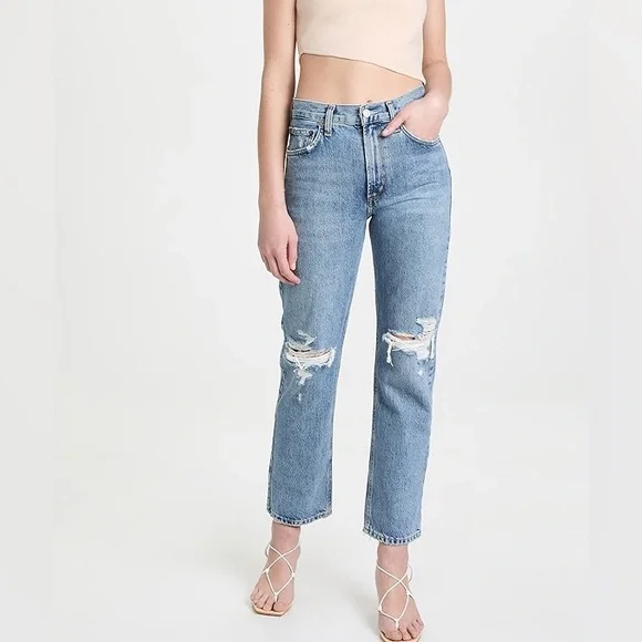 NWT Agolde Mia High Waisted Straight Jeans - Picture 3 of 6